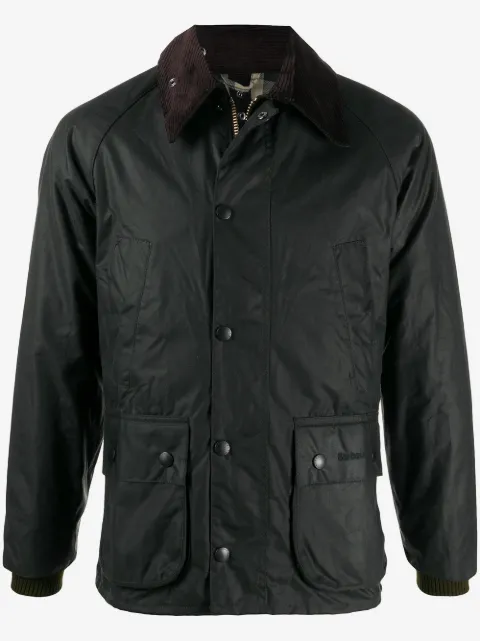 Barbour جاكيت مخملي مضلع بياقة مفتوحة وعريضة