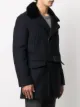 YVES SALOMON HOMME black wool coat