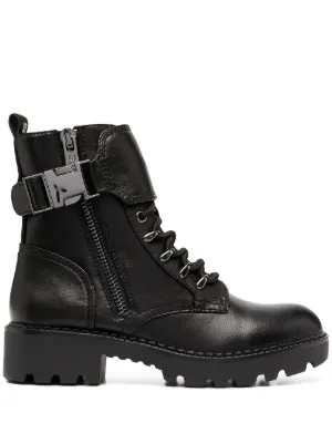 buffalo stiefelette in schwarz mit breitem absatz buffalo stiefelette in schwarz mit breitem absatz