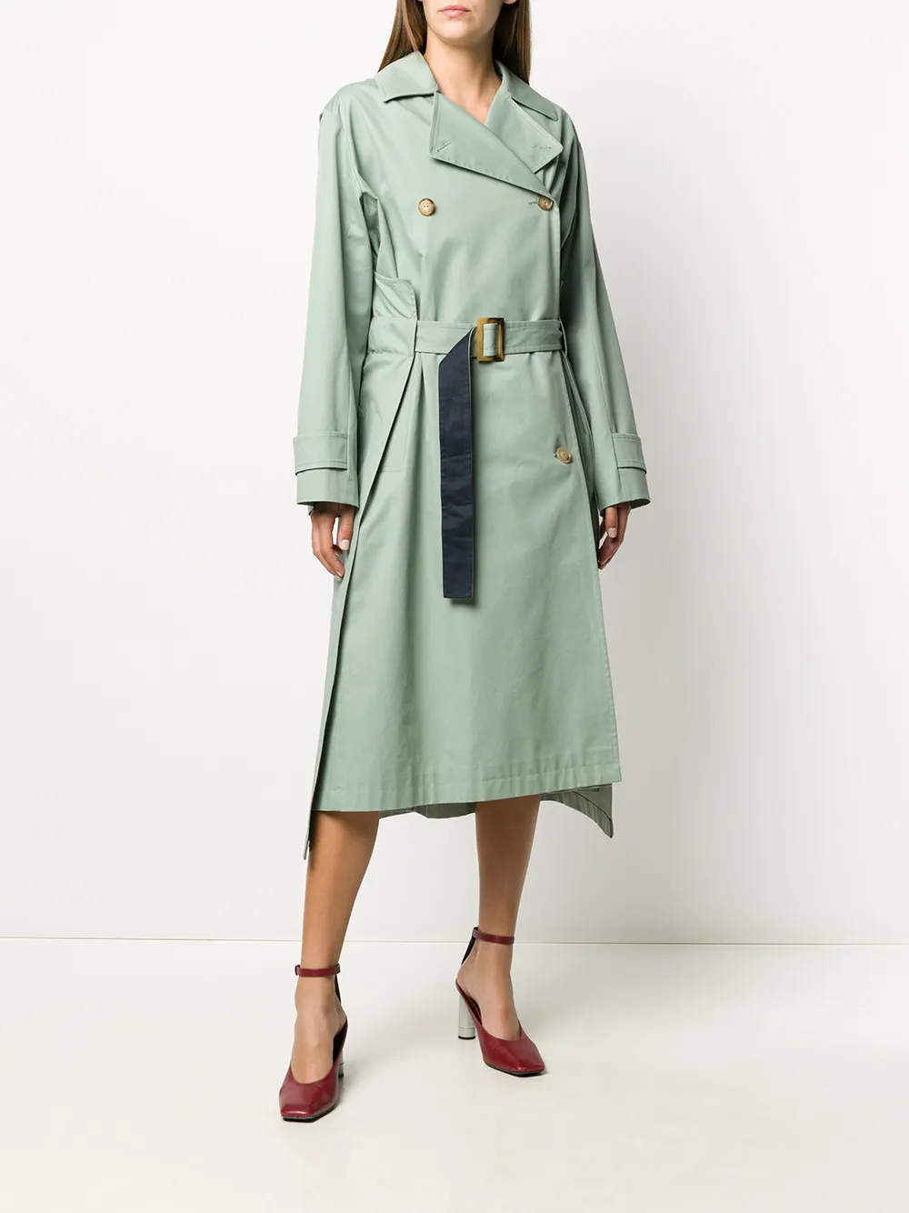 фото Nina ricci двубортное пальто с поясом