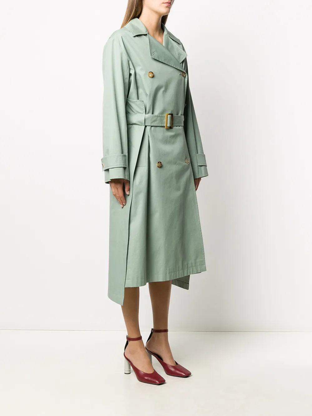 фото Nina ricci двубортное пальто с поясом