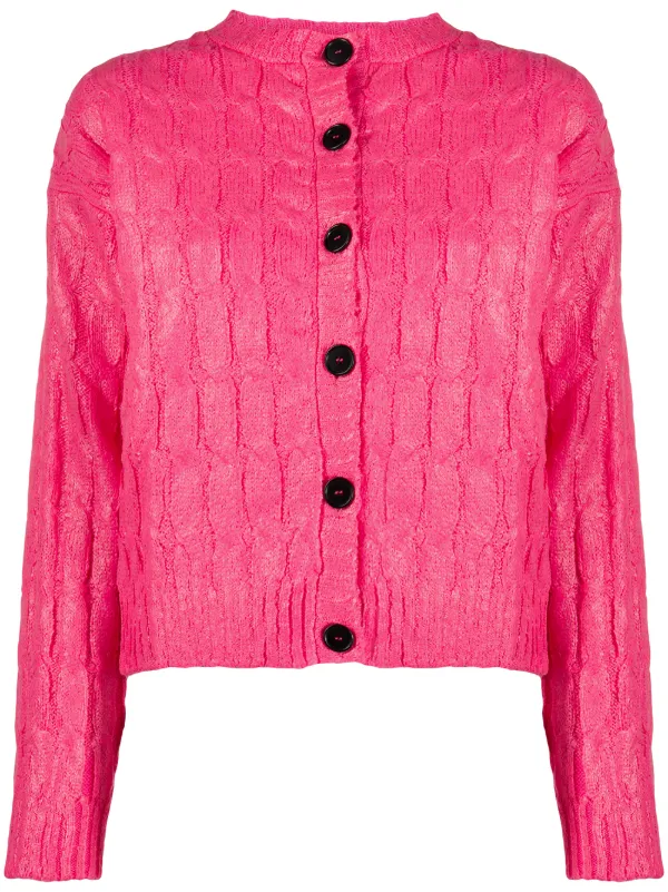 pink button up cardigan