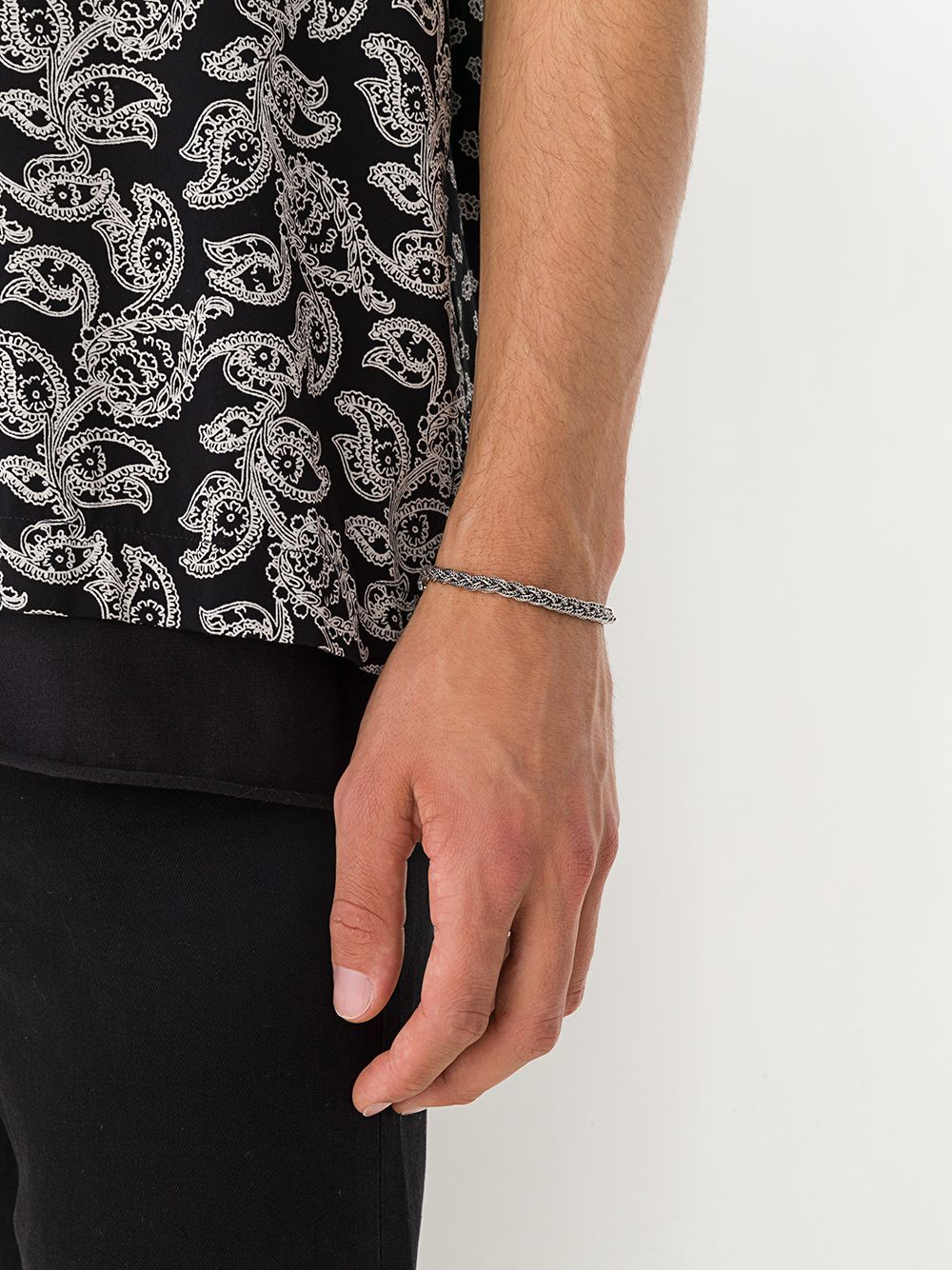 Image 2 of Emanuele Bicocchi sterling silver chain plait bracelet