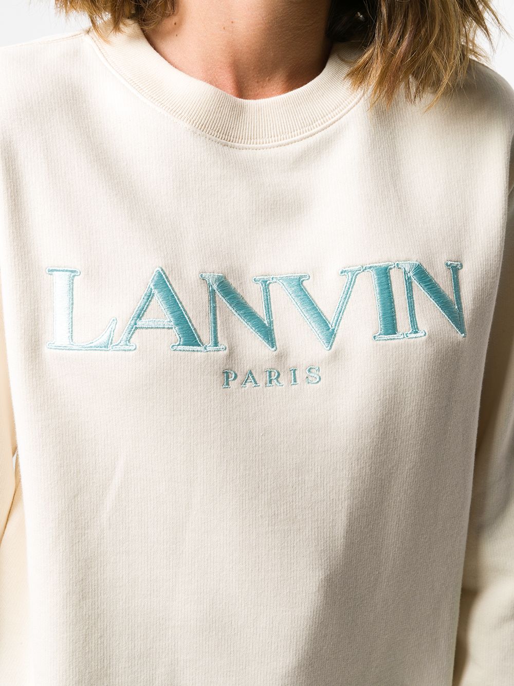 фото Lanvin толстовка с вышитым логотипом