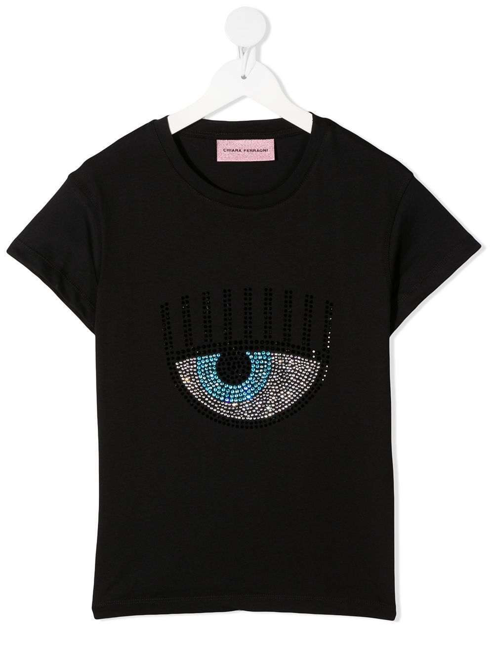 фото Chiara ferragni kids embellished eye t-shirt