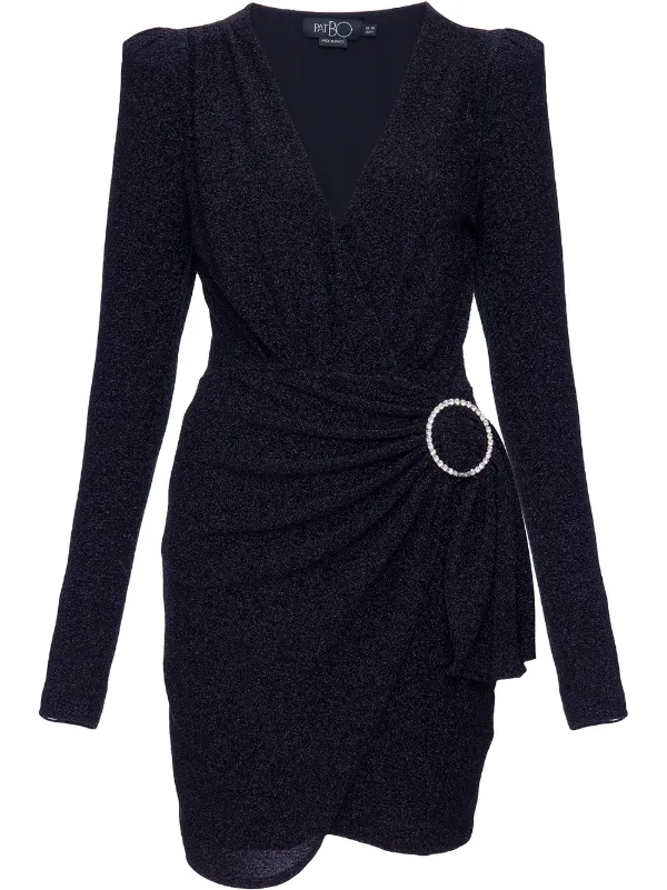 lurex wrap dress