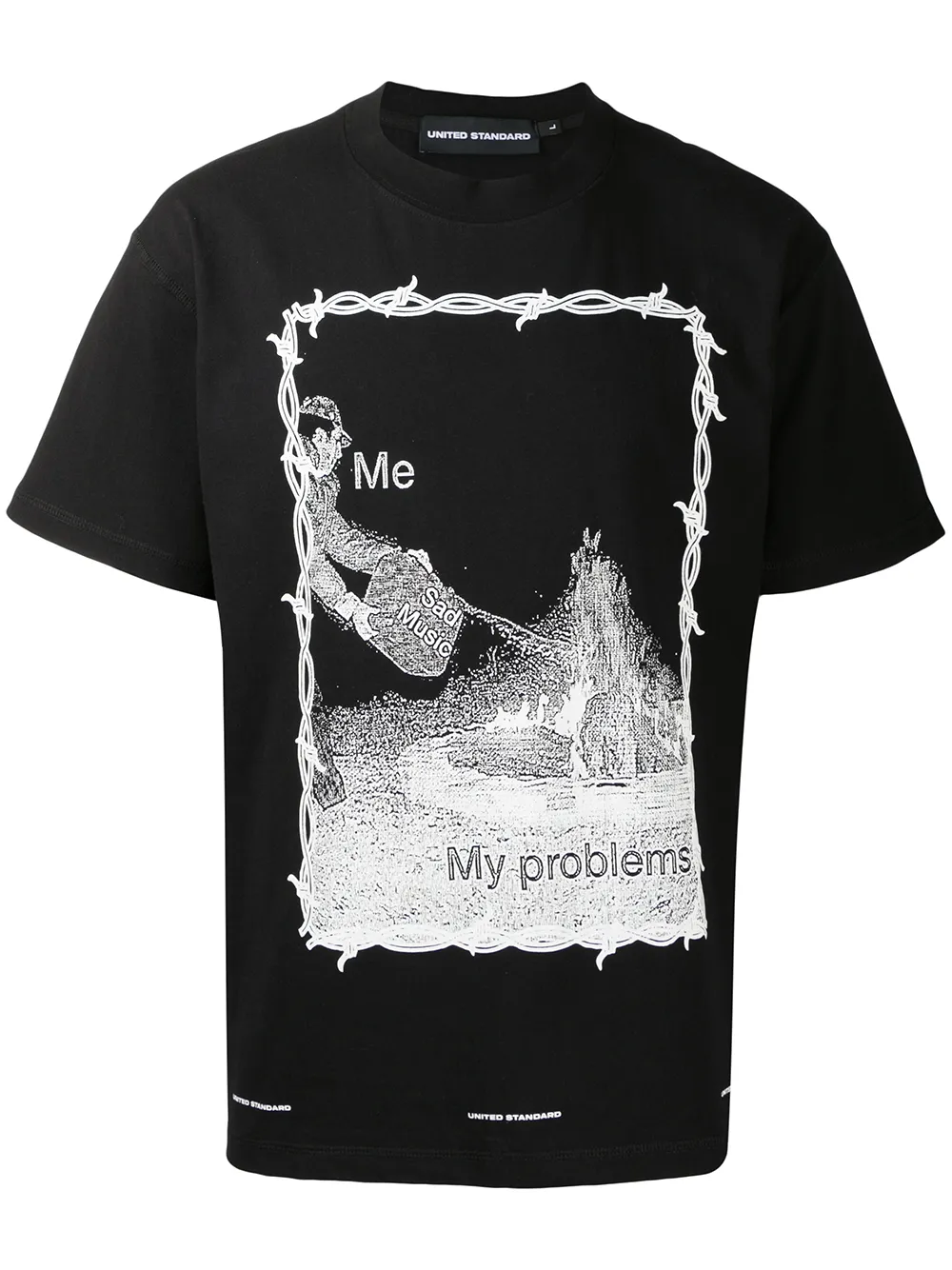Shop Black United Standard Sad Music Meme T Shirt With Express Delivery Farfetch