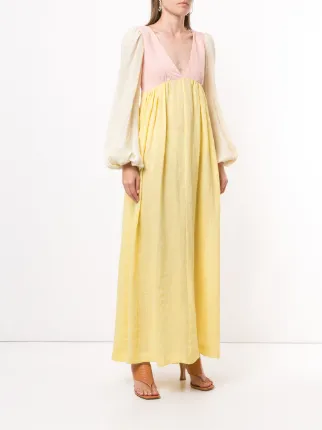 Carolyn long-sleeve linen maxi dress展示图