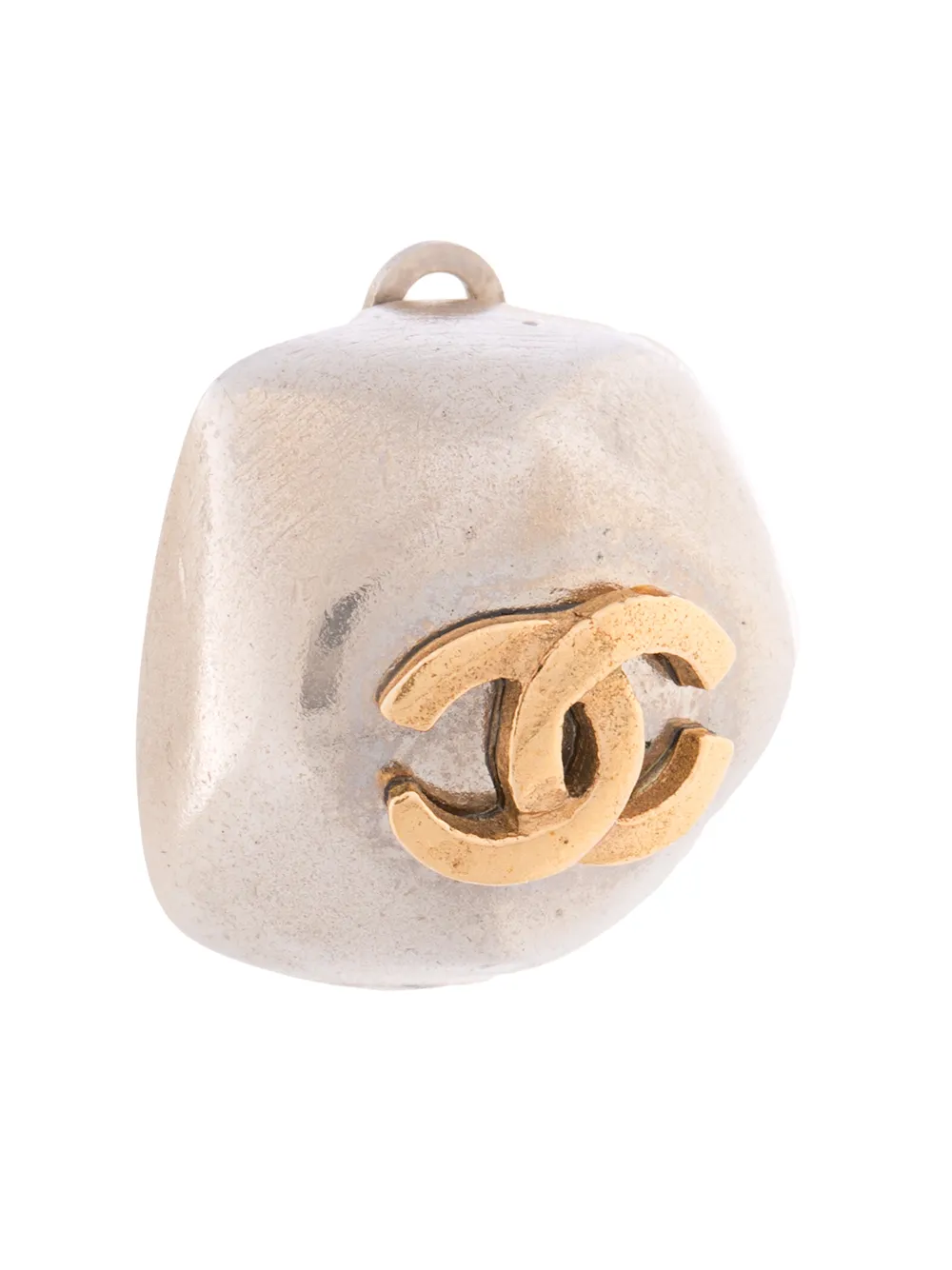 Pre-owned Chanel 1998 Cc Clip-on Earrings In Silver