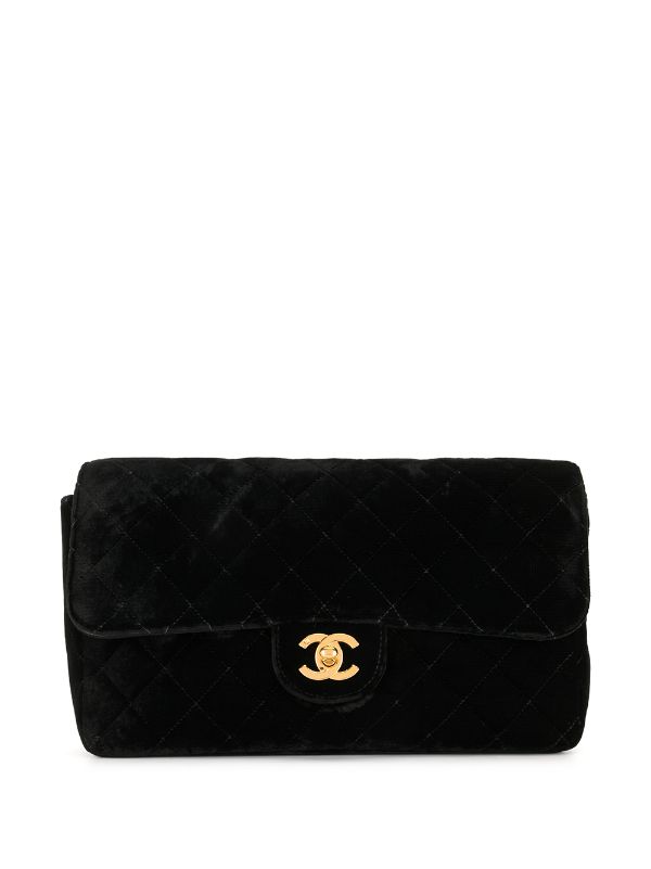 chanel quilted velvet bag