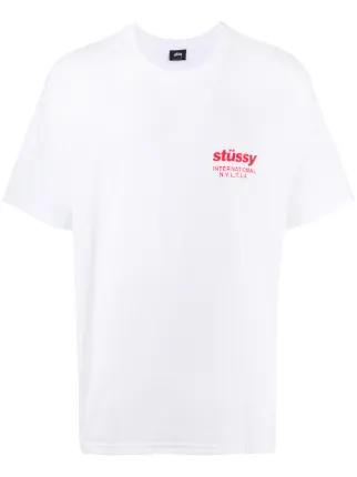 Stussy Logo Print T-shirt - Farfetch