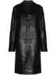 Image 1 of Sunflower single-breasted leather midi coat