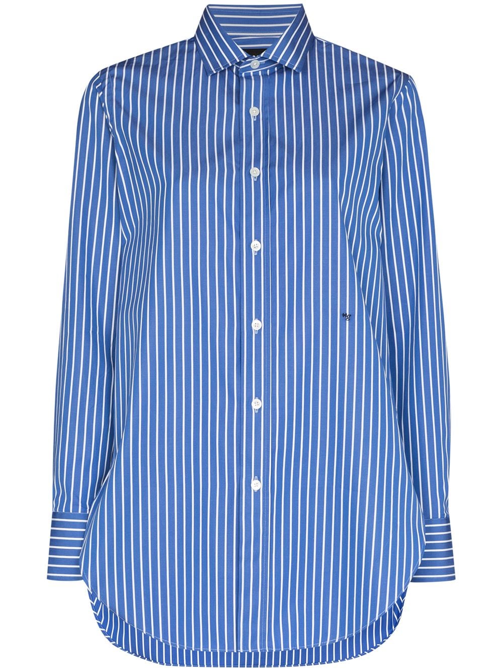 Image 1 of HommeGirls vertical-stripe cotton shirt
