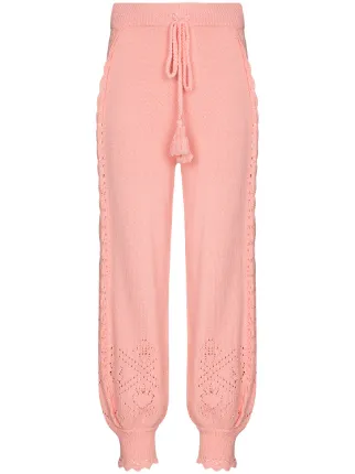 Loveshackfancy Nyla Drawstring Track Pants Farfetch