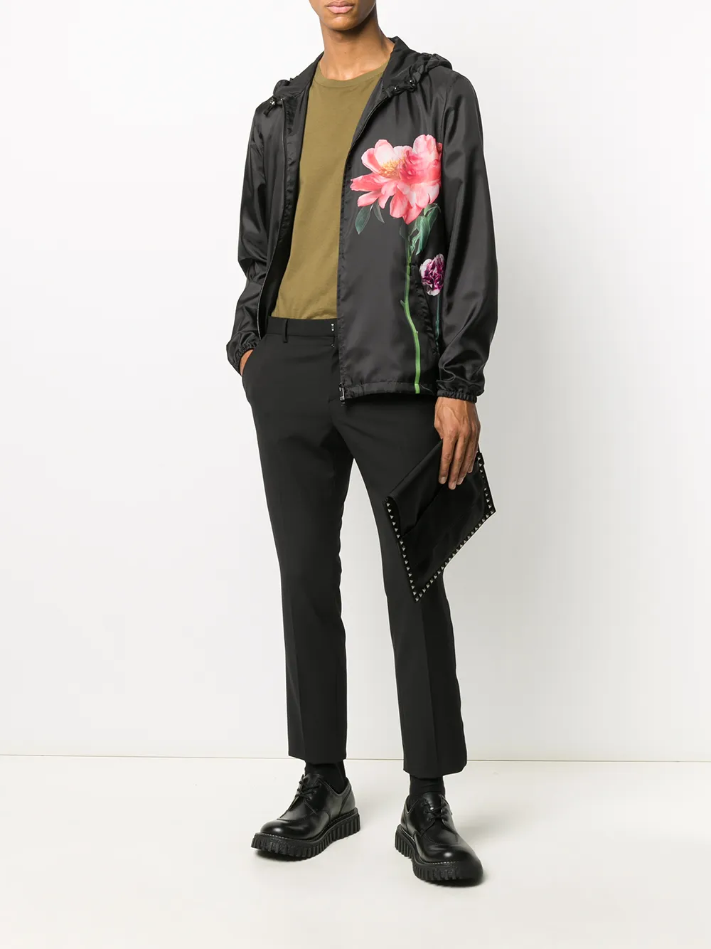 Valentino Garavani Leren clutch - Zwart