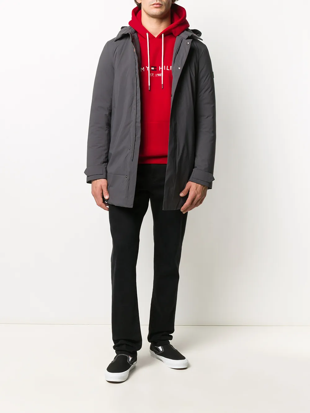 Tommy Hilfiger Hoodie met logoprint - Rood