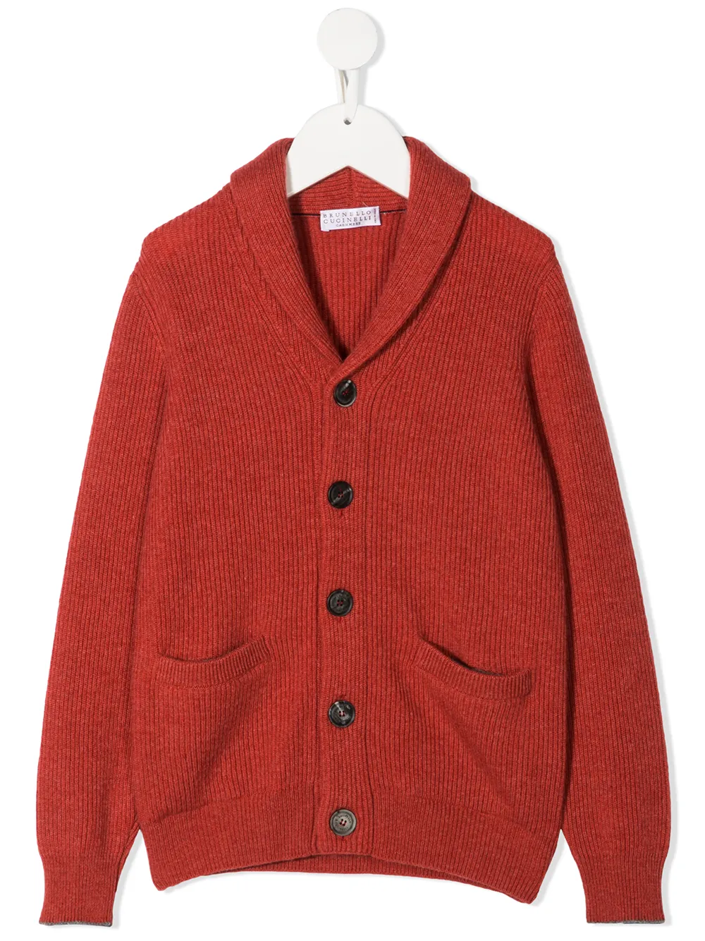 

Brunello Cucinelli Kids cárdigan de cachemira con botones - Naranja