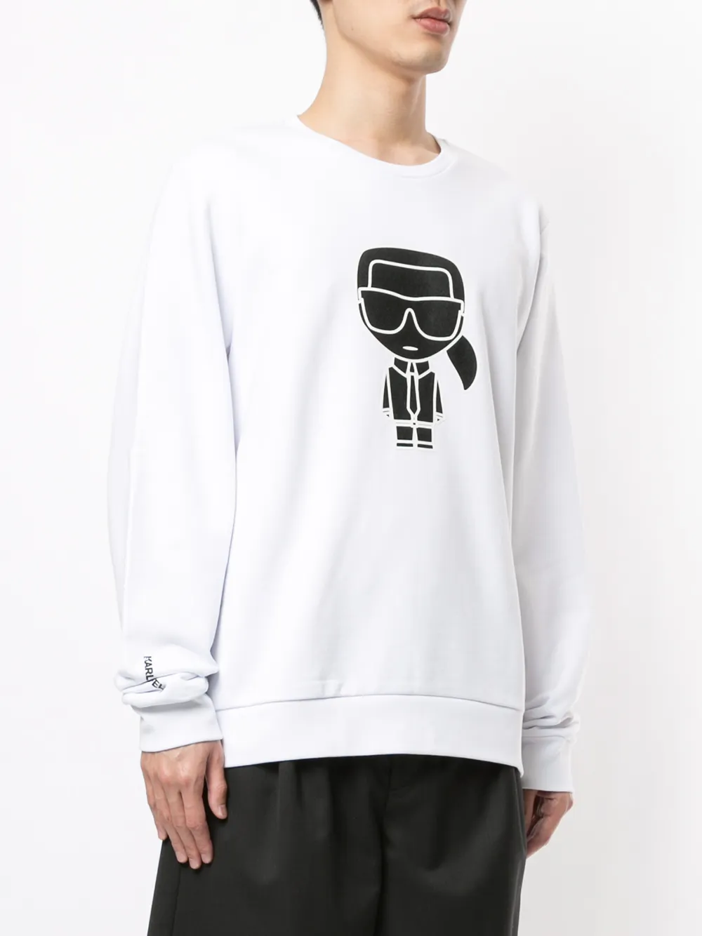 Karl Lagerfeld K/Ikonik-print rib-trimmed Sweatshirt - Farfetch