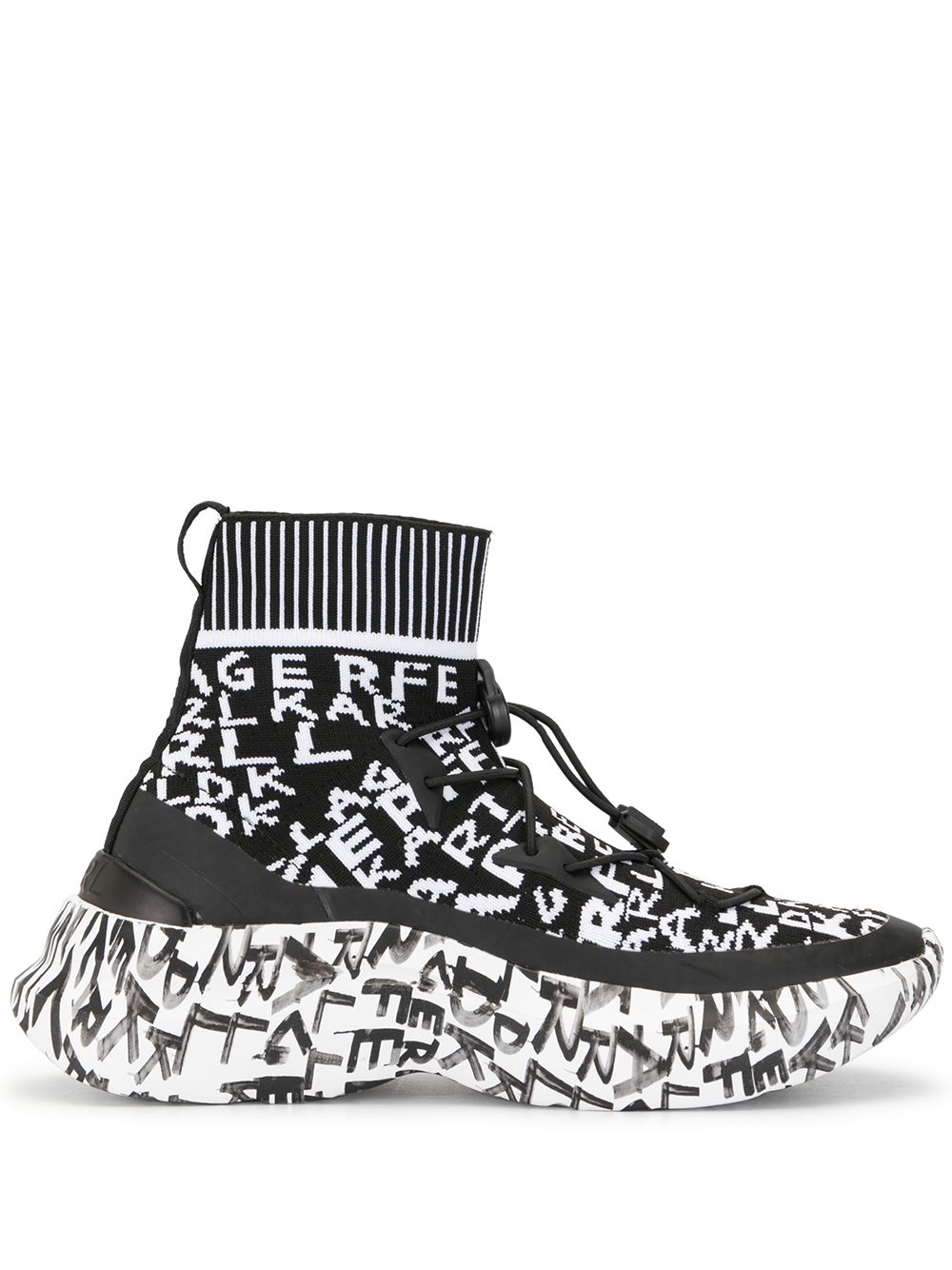 Karl Lagerfeld Skyline Graffiti-print Sock Boots - Farfetch