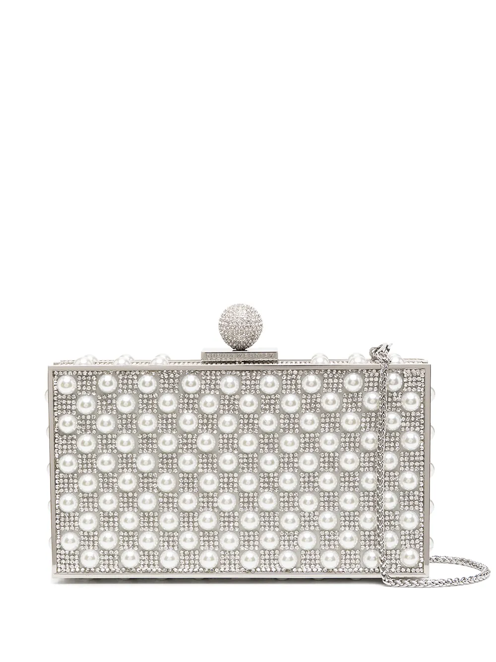 silver embellished clutch