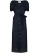Image 1 of Sleeper square neck linen midi dress