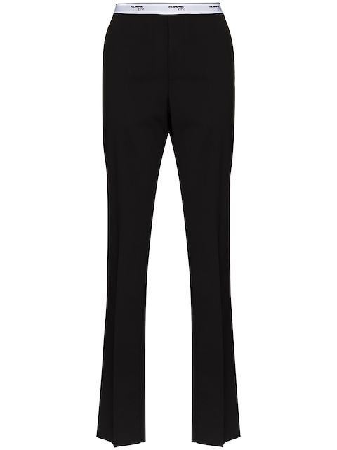 HommeGirls logo-waistband tailored trousers