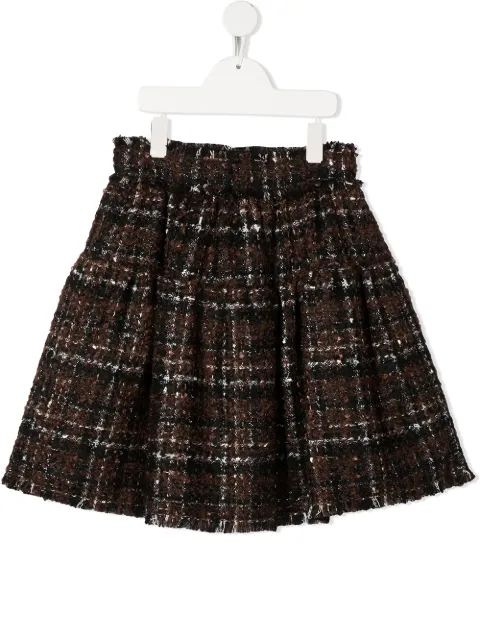 Dolce & Gabbana Kids check flared skirt
