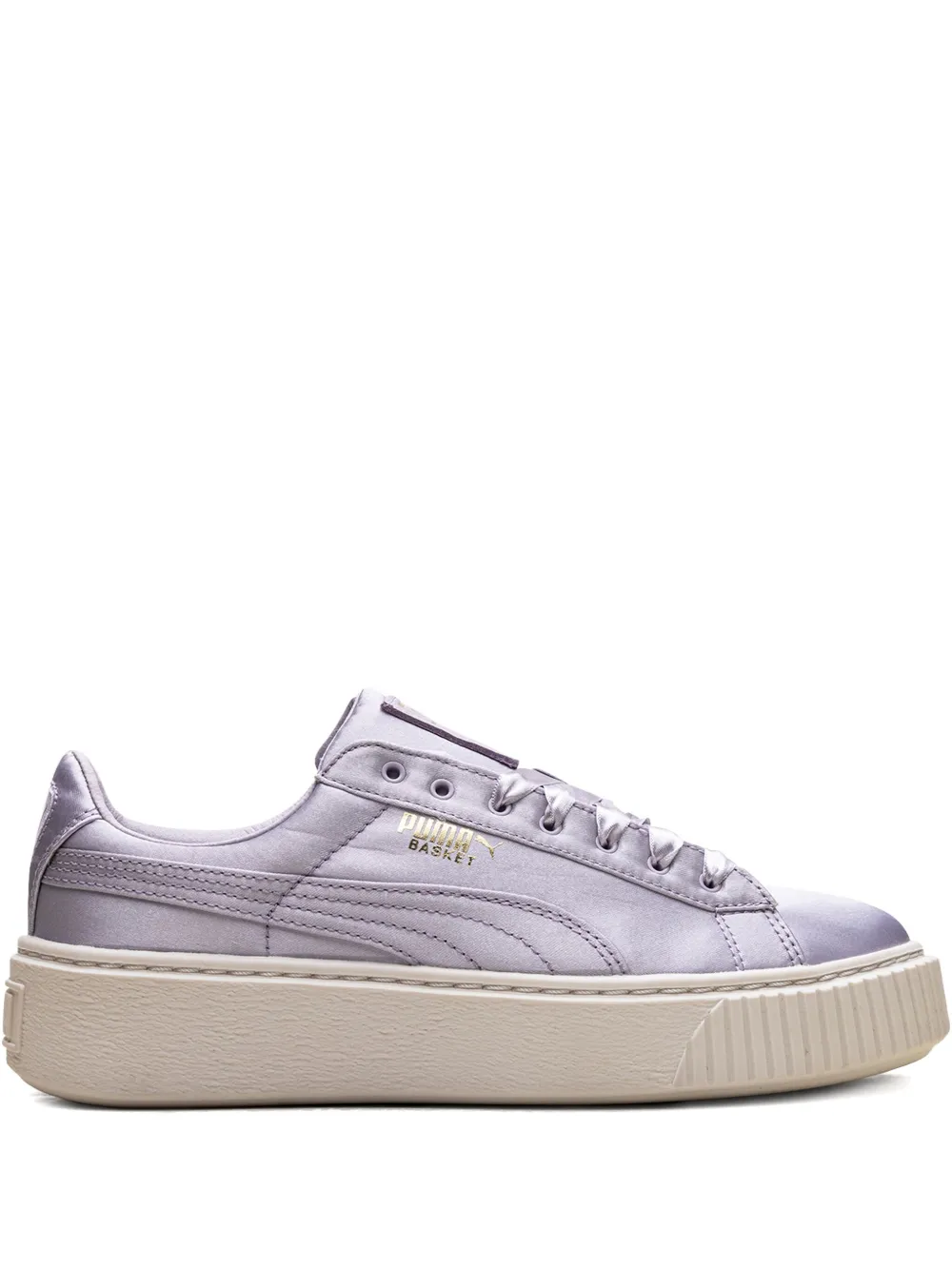 PUMA Satijnen sneakers met plateauzool Blauw
