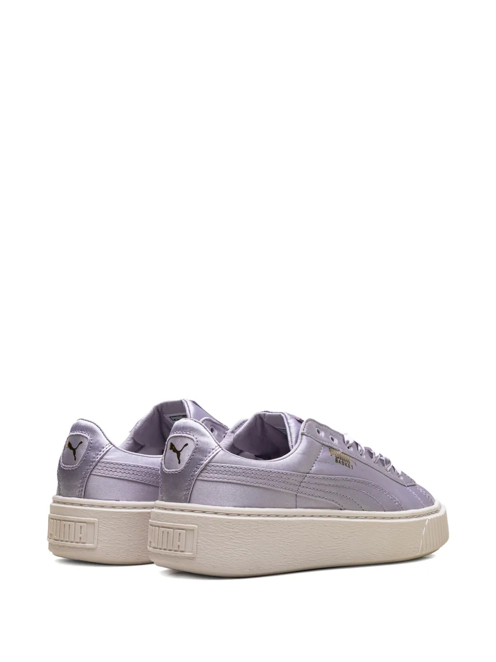 PUMA platform satin sneakers Blue