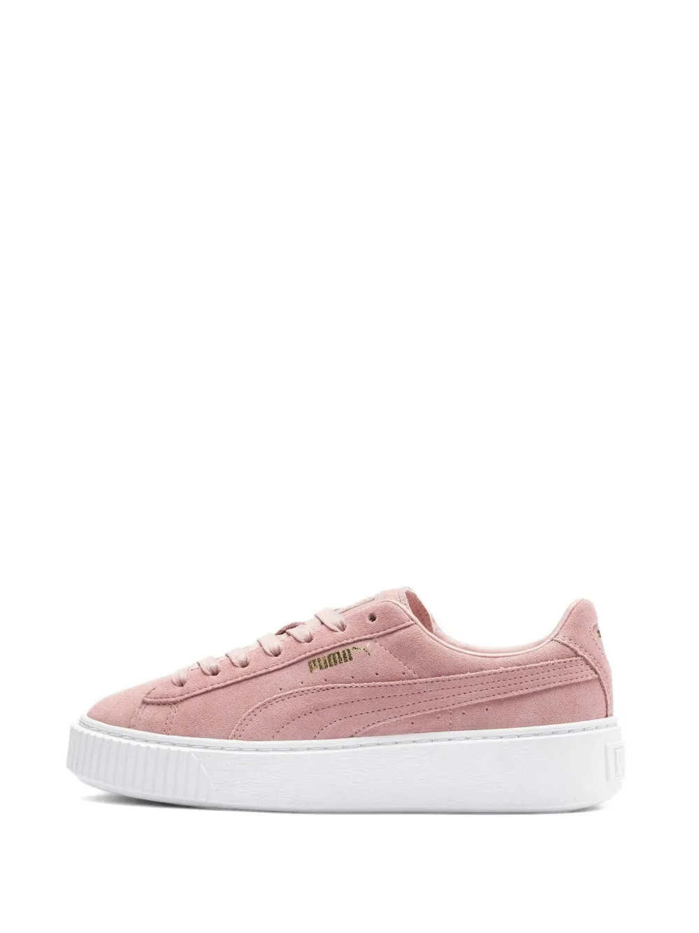 PUMA Suède sneakers met plateauzool Roze