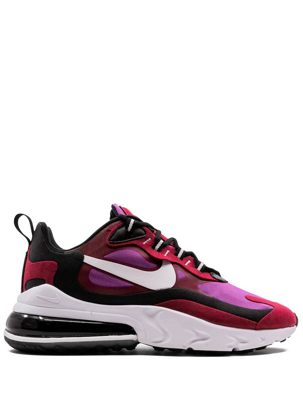 Nike Air Max 270 React Women s Shoe In Noble Red vivid Purple black white ModeSens