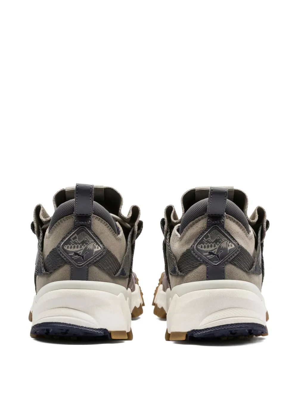Puma Trailfox Camouflage-patterned Trail Trainers In Gray