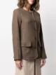 12 STOREEZ round neck wool blazer