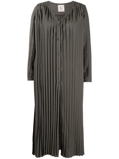 L'Autre Chose vestido midi con pliegues