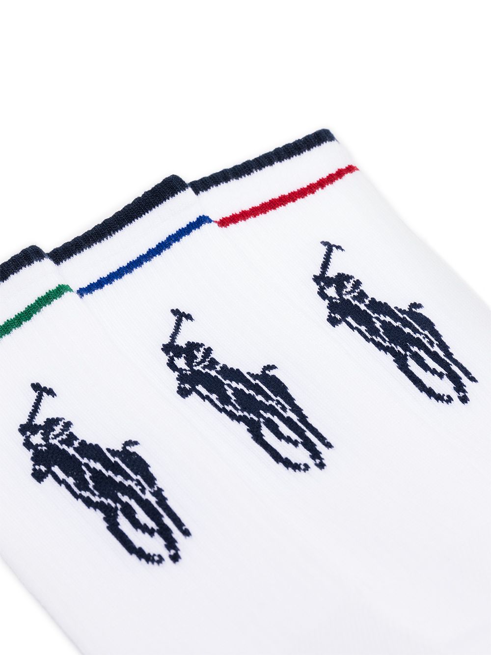 Polo Ralph Lauren Drie paar sokken met geborduurd logo - Wit