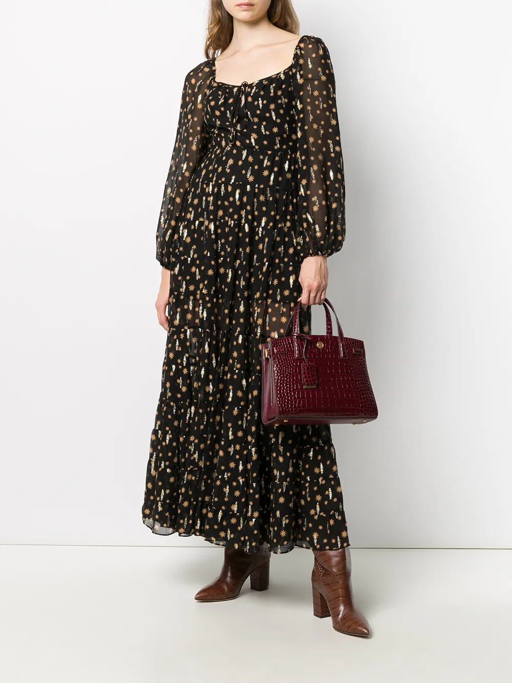 Tory Burch Walker boekentas met reliëf - Rood