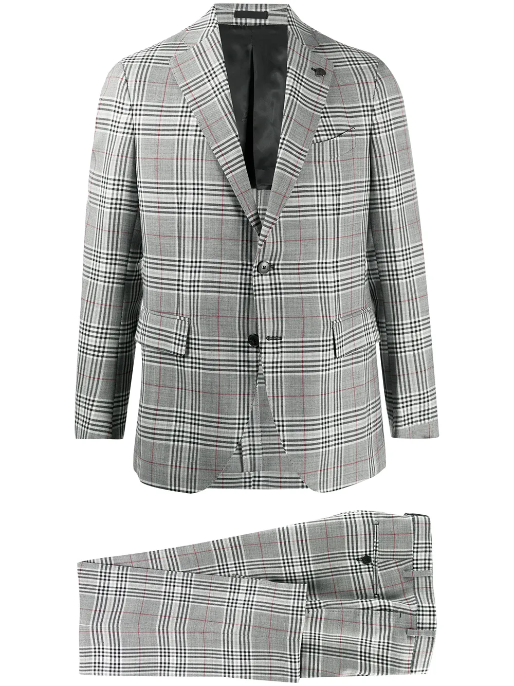 

Gabriele Pasini single-breasted check suit - Grey