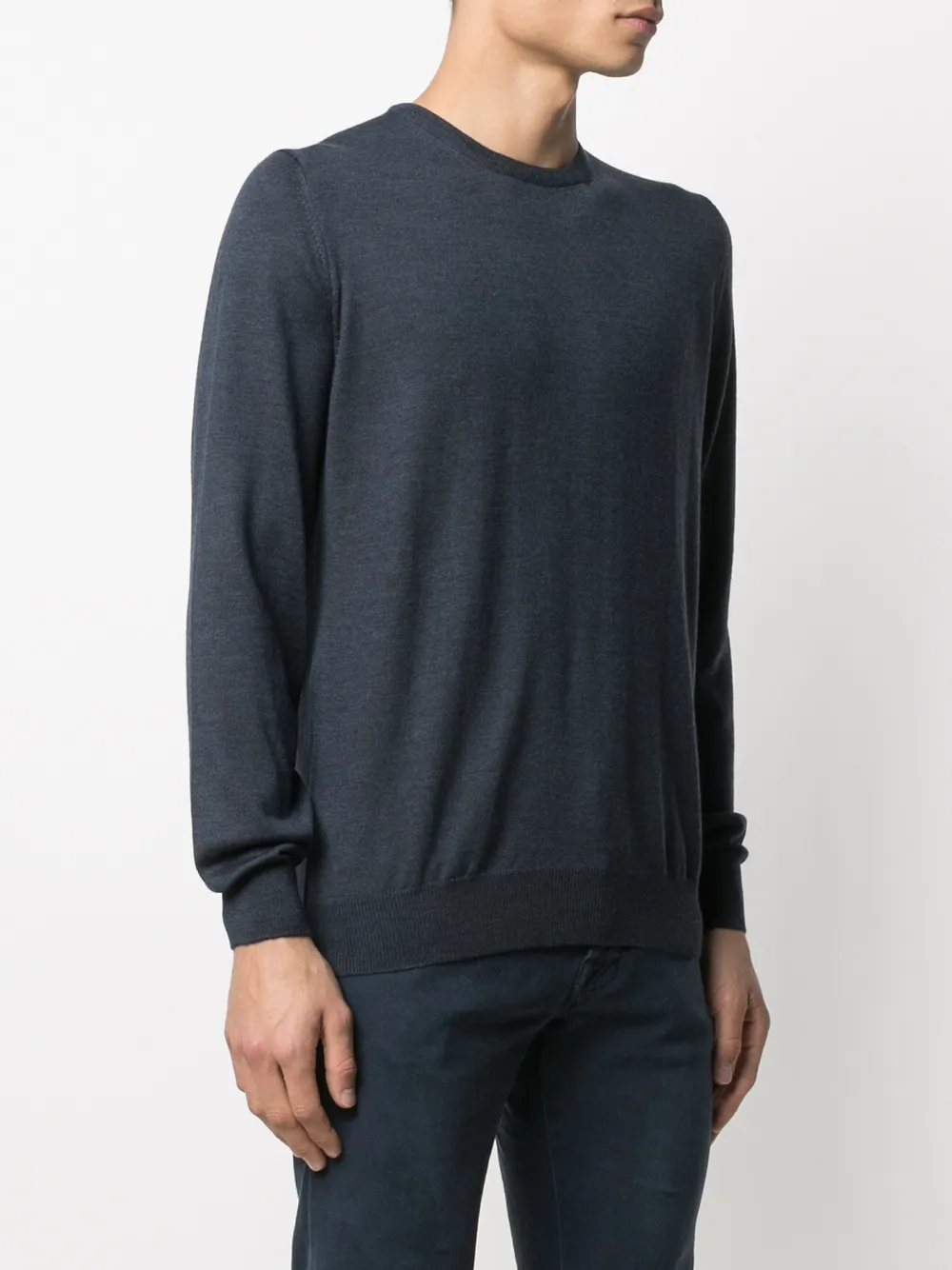  Barba Pullover Mit Rundhalsausschnitt   Blau 