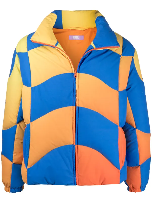 orange and blue jacket