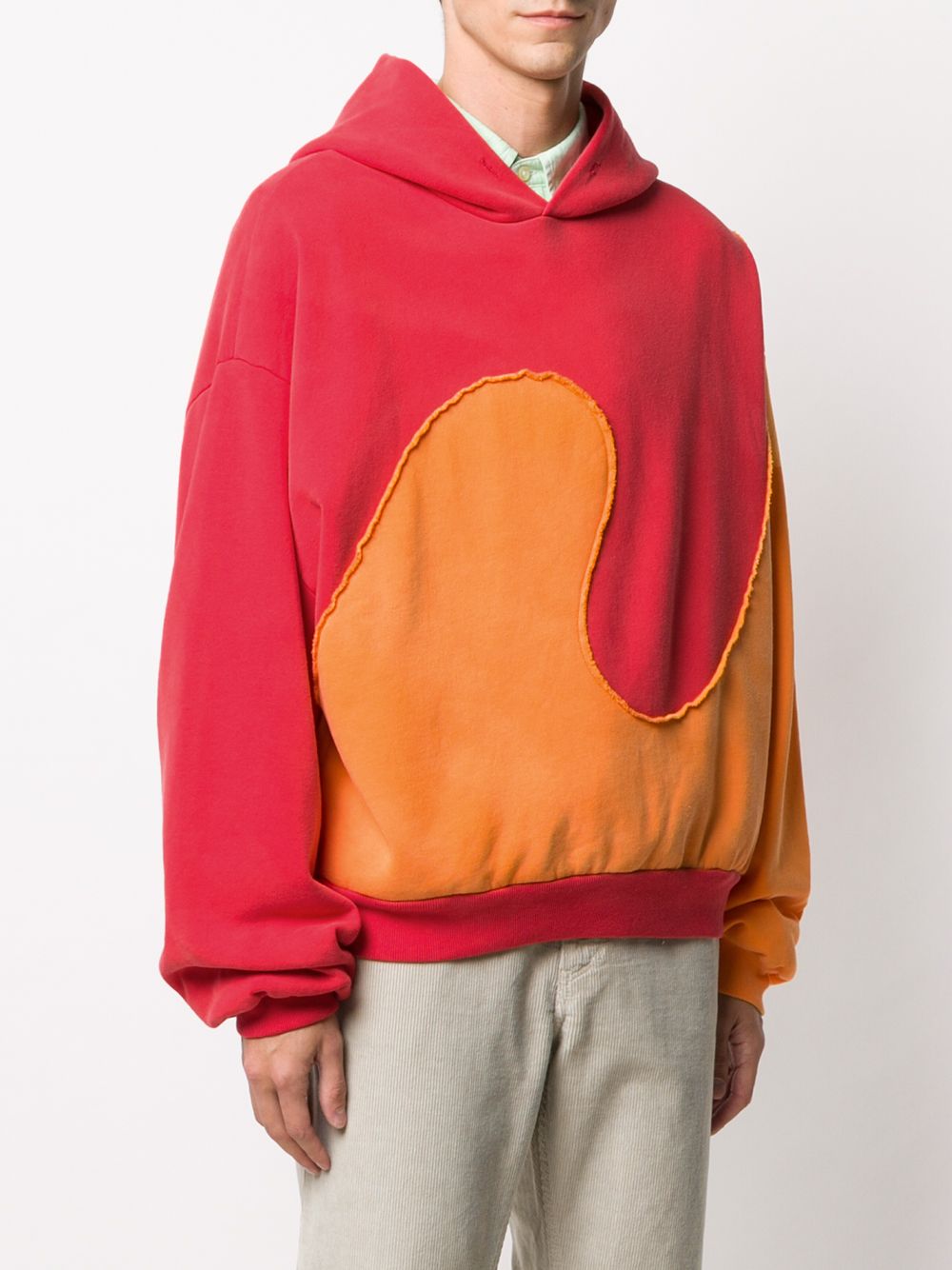 фото Erl two-tone abstract hoodie