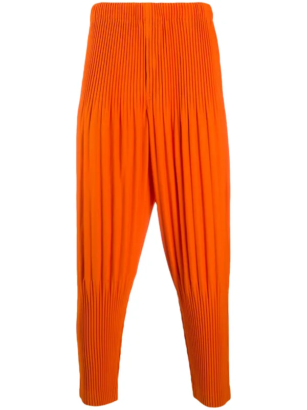 orange tapered trousers