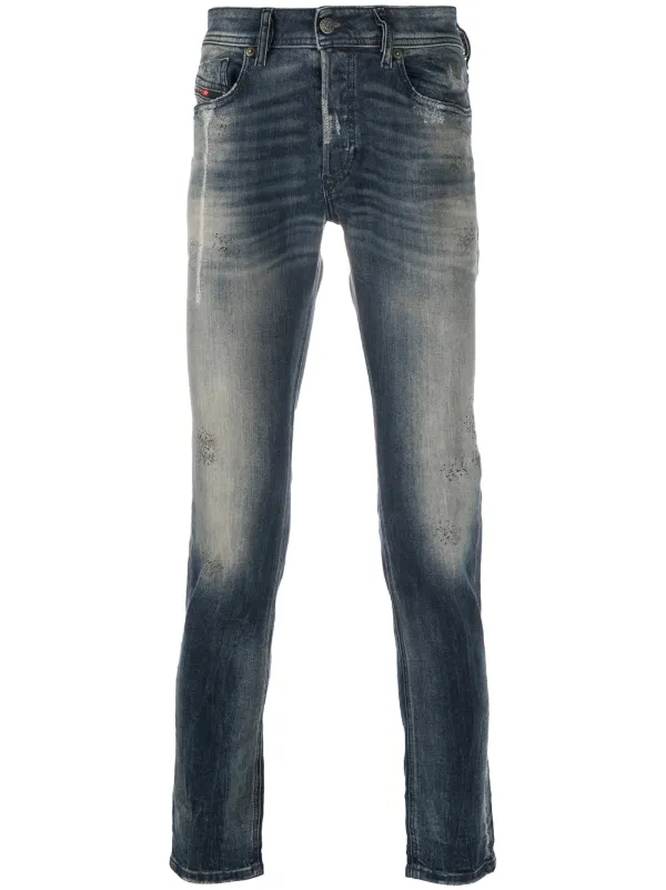 distressed diesel jeans