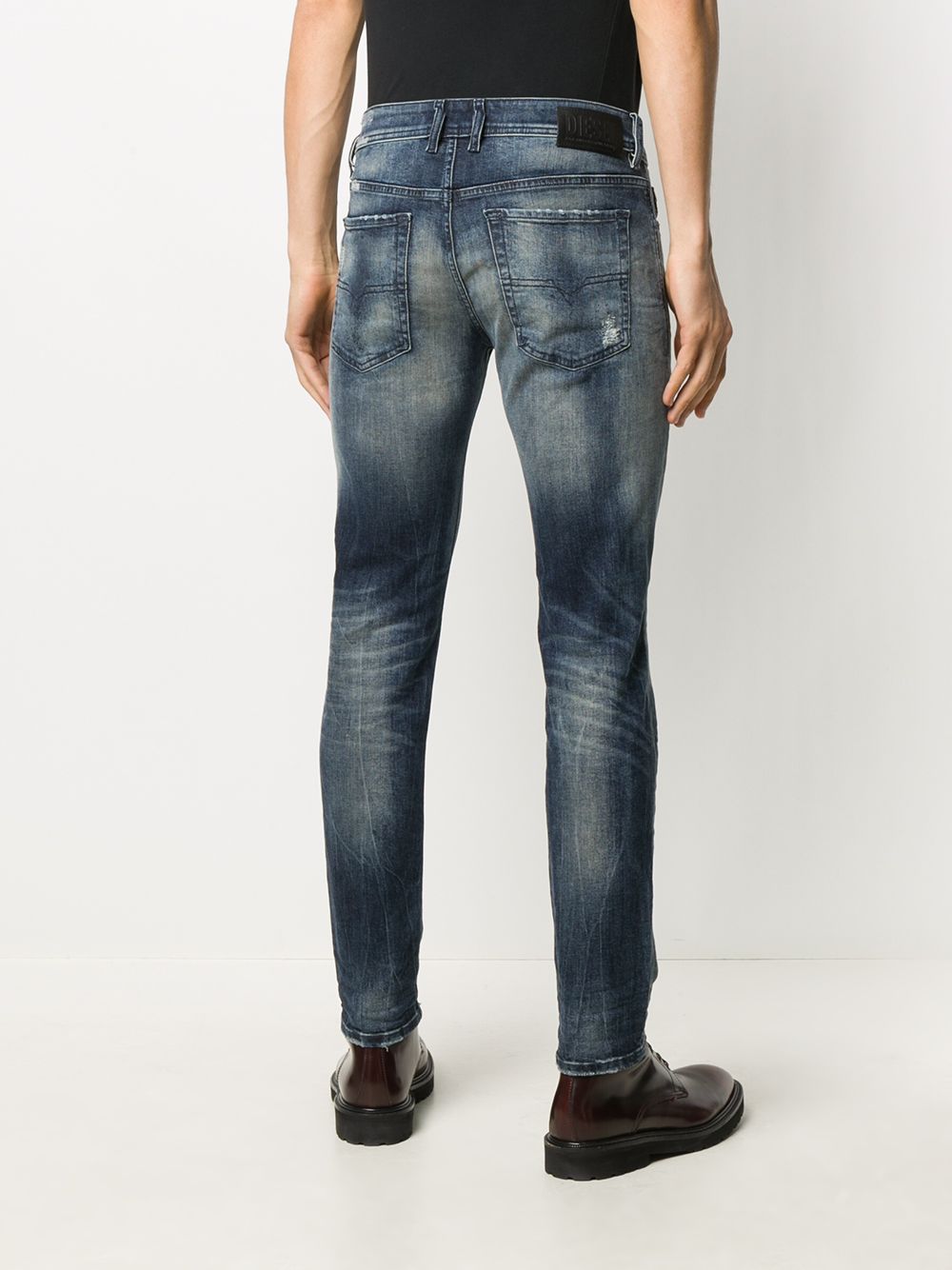 фото Diesel джинсы скинни с эффектом потертости