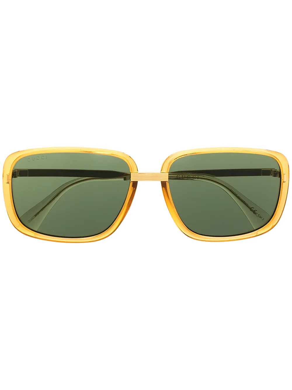 

Gucci Eyewear lentes de sol con armazón rectangular - Dorado