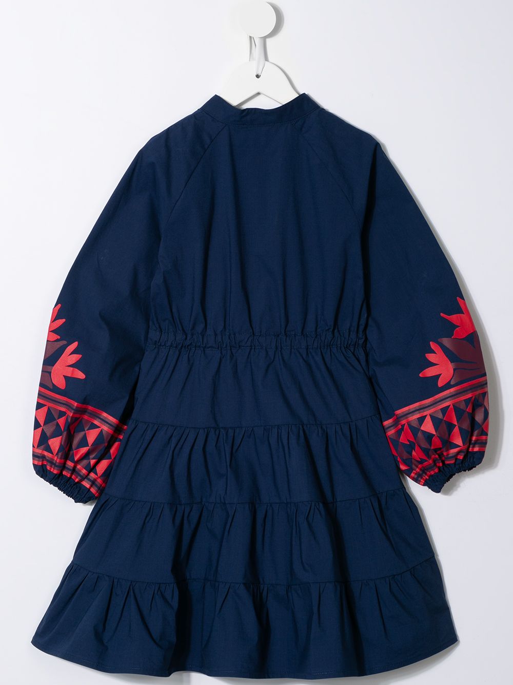 фото Stella jean kids printed sleeve tiered dress