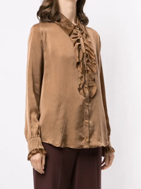 Shop Uma Wang ruffle placket shirt with 