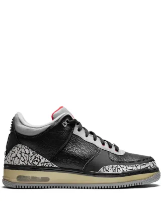 Nike Air Jordan Fusion 3 セメント柄 Jordan Air Jordan 3 Fusion Sneakers | Black | FARFETCH