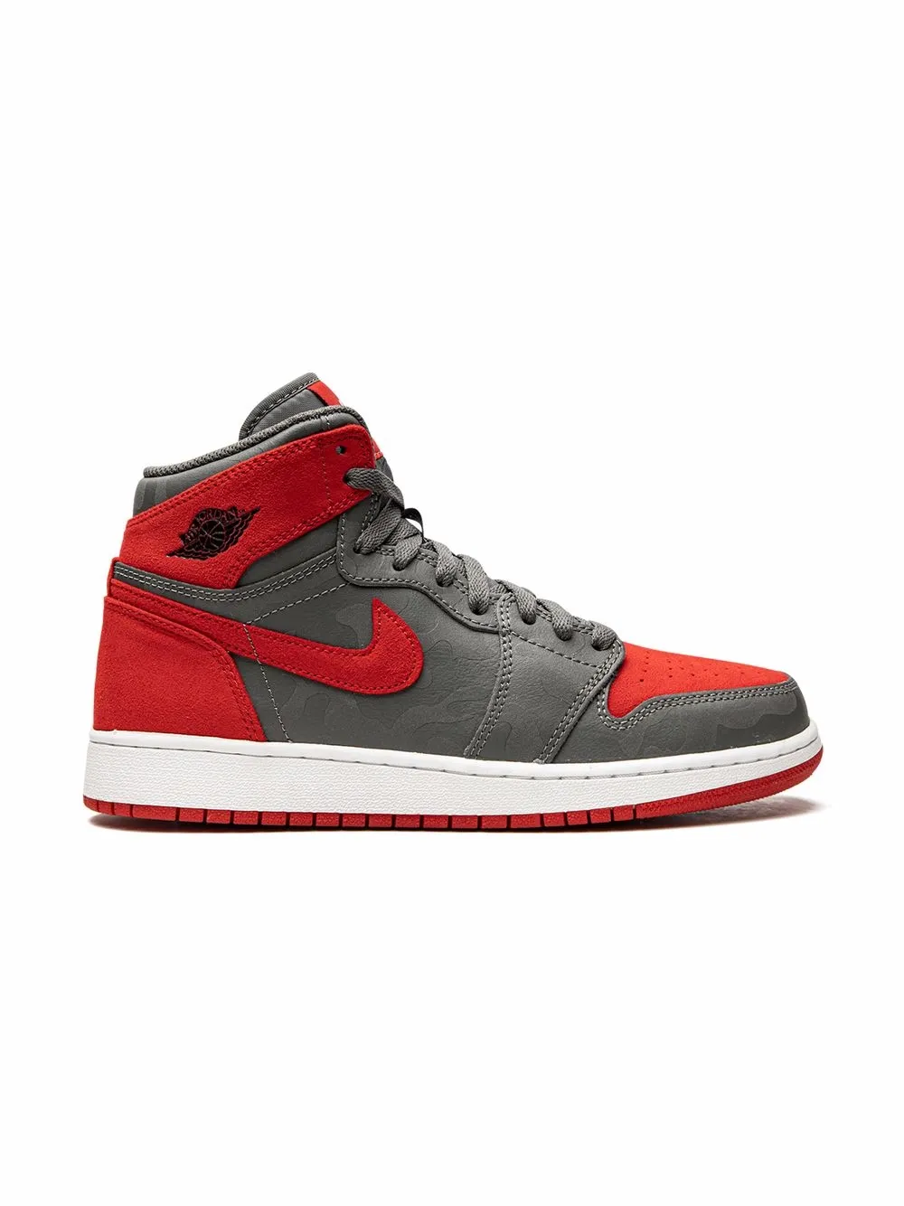 Jordan Kids Air Jordan 1 Retro Hi Prem BG Bred Camo sneakers - Rood