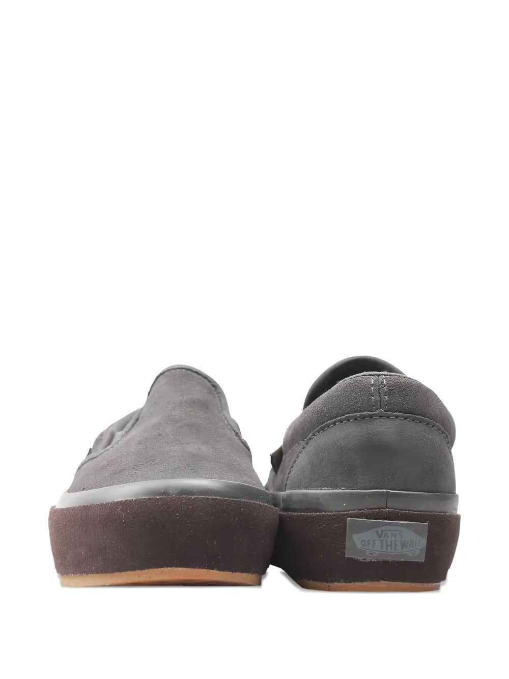Vans Classic slip-on sneakers met plateauzool Grijs