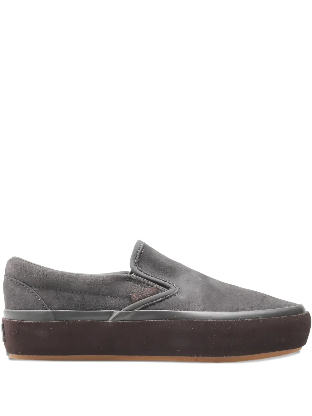 Vans Classic slip-on sneakers met plateauzool Grijs
